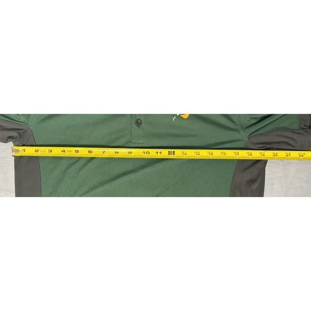 Green Bay Packers Shirt Nike Mens Polo Retro Logo Dri-Fit Green Small